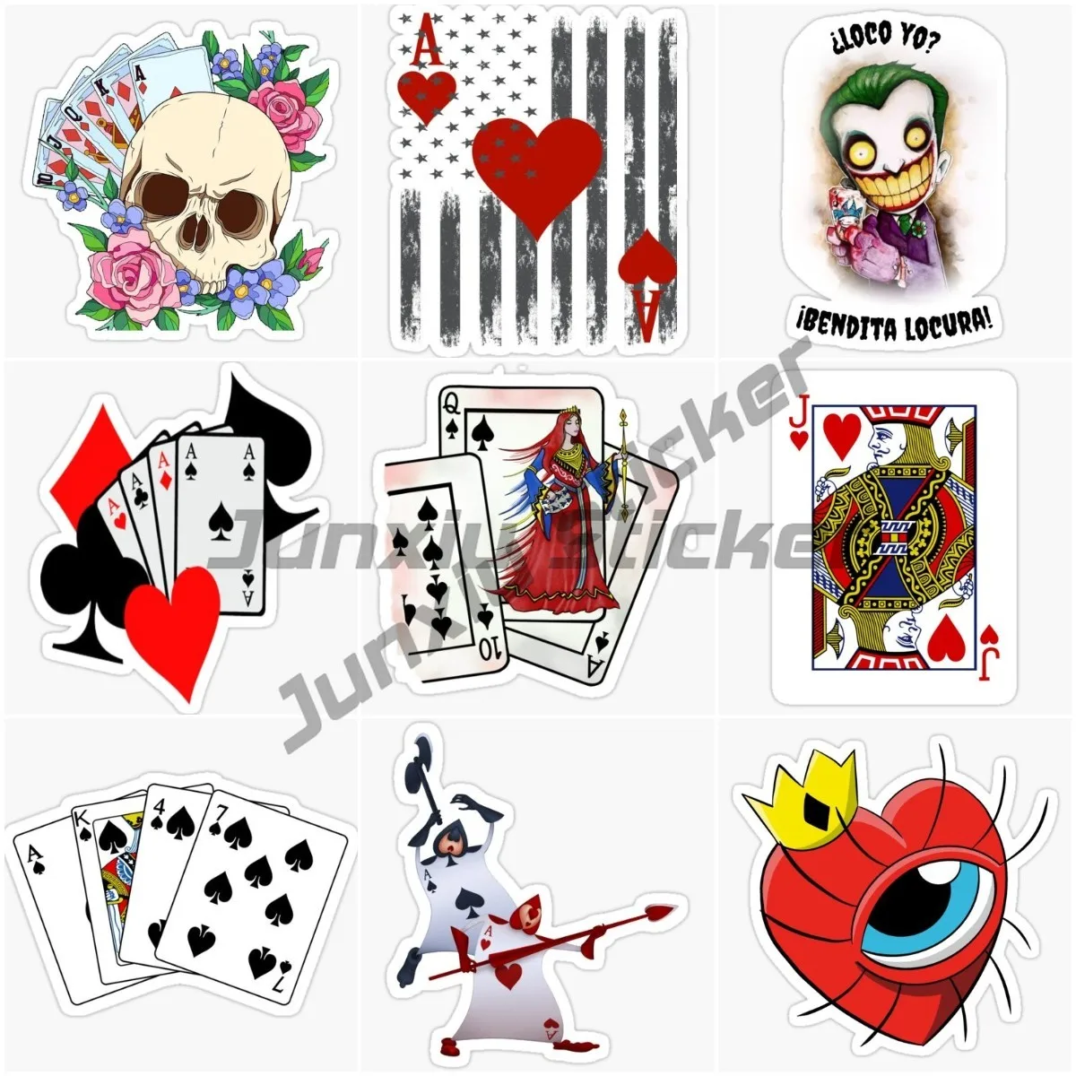 

Пасьянс Ace Poker PLAYING CARDS наклейка виниловые забавные наклейки для автомобиля аксессуары лобовое стекло холодильник забавный декор наклейки