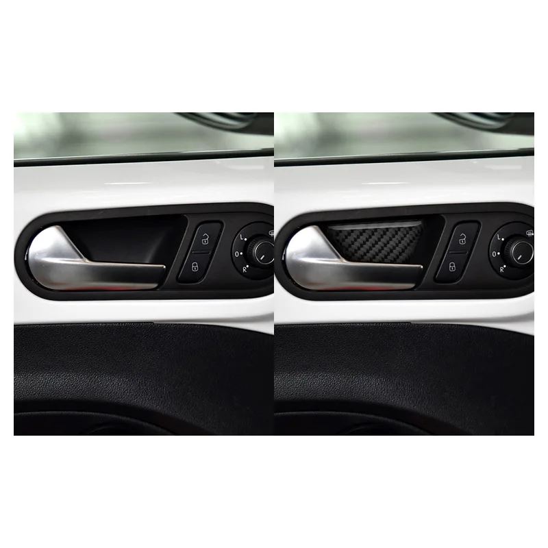 

For Volkswagen Beetle Carbon Fiber Inner Door Bowl Decorative Sticker Automotive Interior Modification Accessories from 12-19