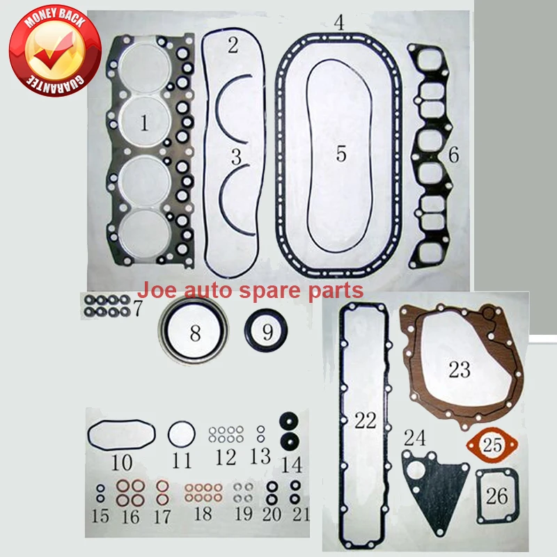 

C223 C223T Engine Full gasket set kit for OPEL CAMPO VAUXHALL BRAVA Pickup HOLDEN JACKAROO Isuzu TROOPER BIGHORN FASTER 2.2 d