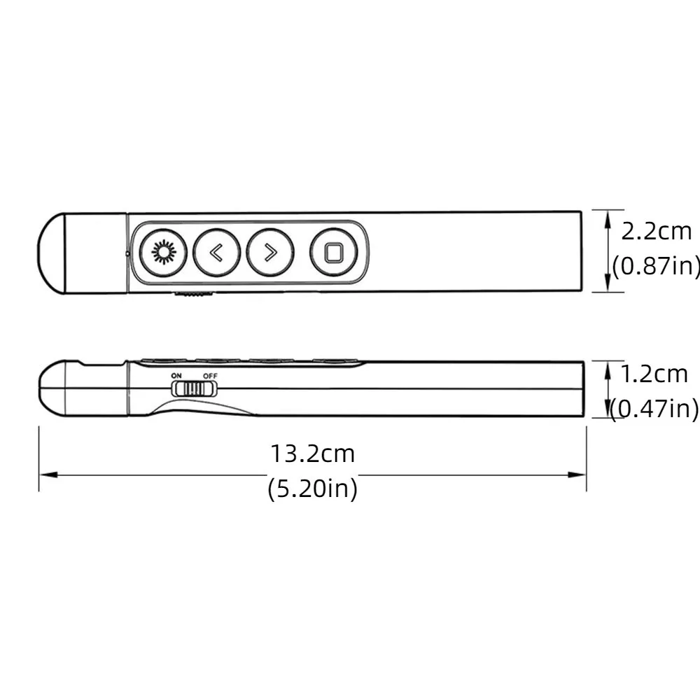 2.4 جيجا هرتز عرض لاسلكي الفرس USB شحن Hyperlink PPT ليزر فليب القلم الضوء الأحمر مع حقيبة التخزين مؤشر ليزر
