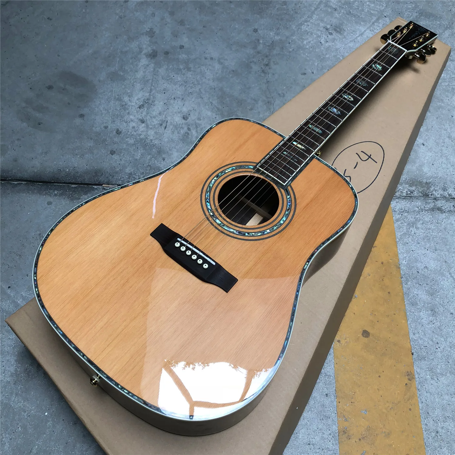 New Solid Cedar Top Acoustic Guitar 41 Inches D Type Rosewood Back and Sides Electric Guitar