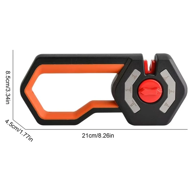ABDJ-Cutter Sharpener With Adjustable Angle 6-Stage Manual Scissor Sharpener Non-Slip Handle Professional Kitchen Tool