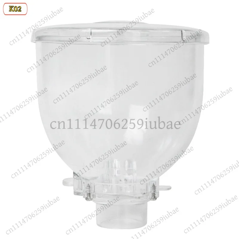Replacement Bean Hopper 250g Transparent Plastic Coffee Grinder Parts with Anti-Spill Lid 3.5cm Hole