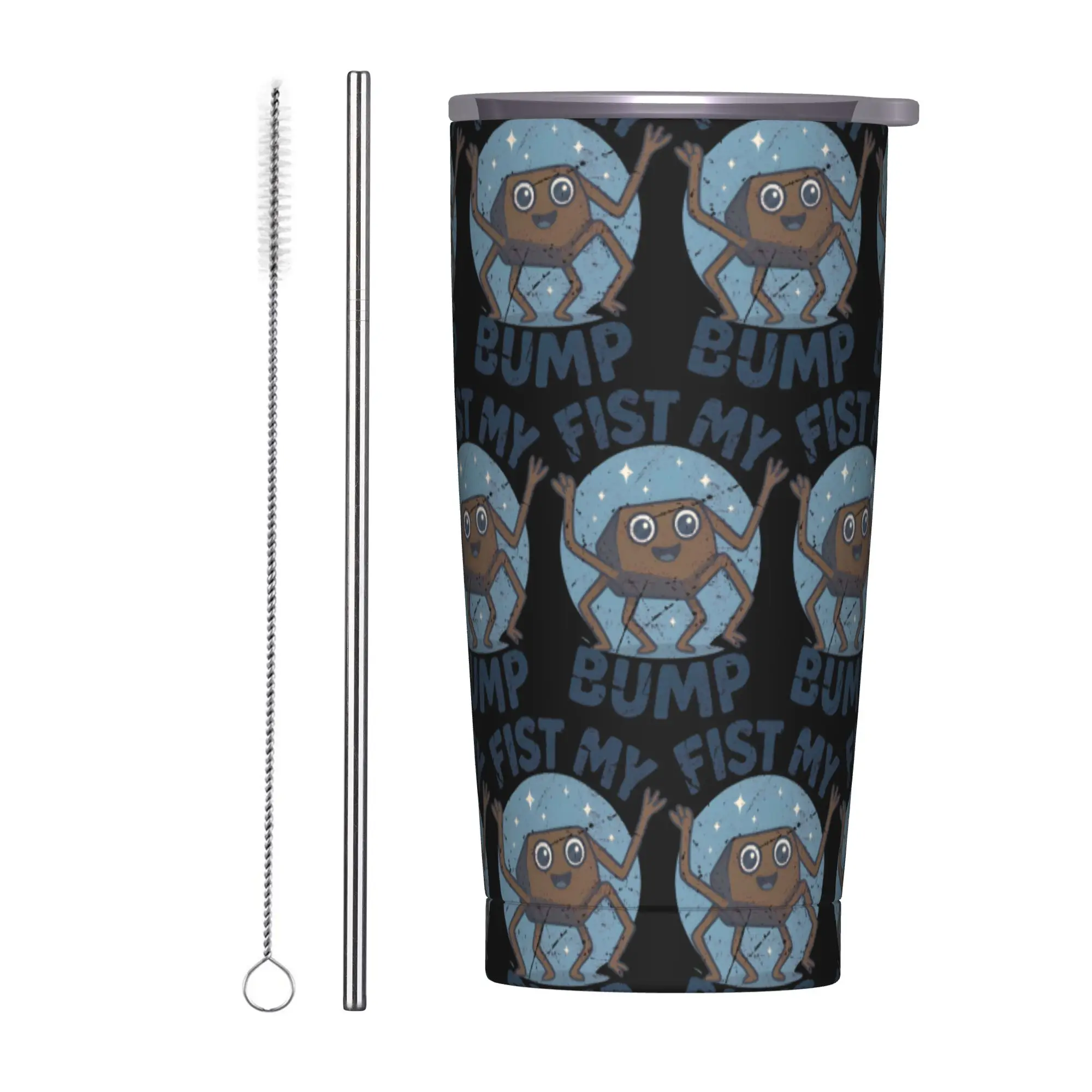 Fist My Bump! Project Hail Mary Insulated Tumbler with Straws Lid  Vacuum Coffee Mugs Outdoor Portable  Bottle Cups, 20oz