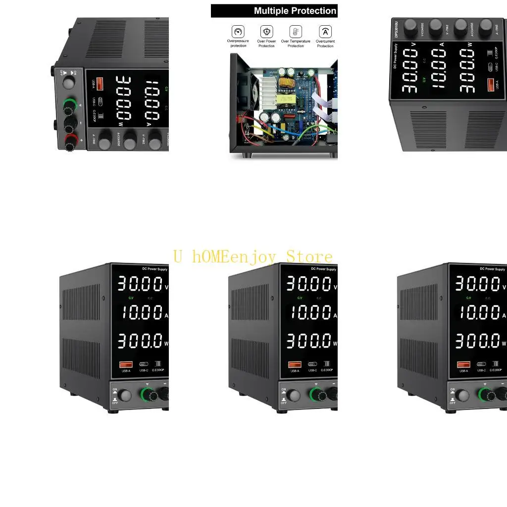 

B0KF Variable Benches Power Supply 0 to 30/60/120/160V with Encoders Fine Adjustment Two USB Port for Electronics