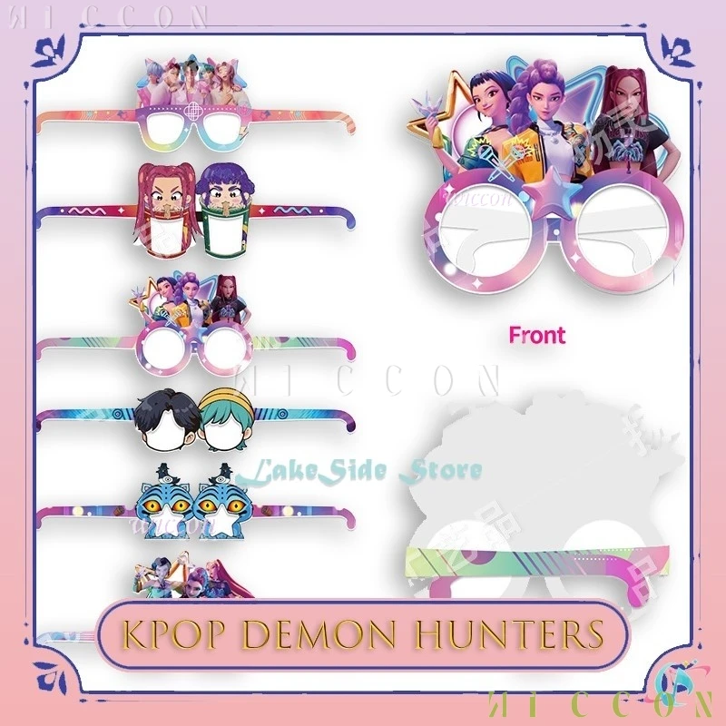 

Наряд на Хэллоуин KPopDe mon Hunters, вечерние бумажные очки, аксессуар для косплея, реквизит для фотосессии, наряд для вечеринки, Рождества, disfraz