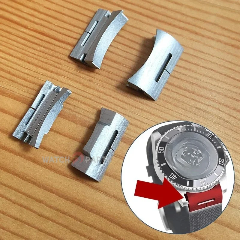 Leather Strap Steel Insert for Rolex Submariner/Daytona  116610/126600/116515 40/41mm Watch Band
