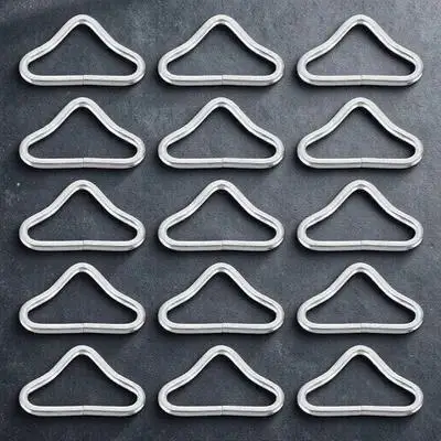 

40pcs Triangle Ring Trampoline Buckle Heavy Duty Metal Connector V-Ring For Strap Rebounder Mat Clips Jumping Bed Rings 4.5Mm