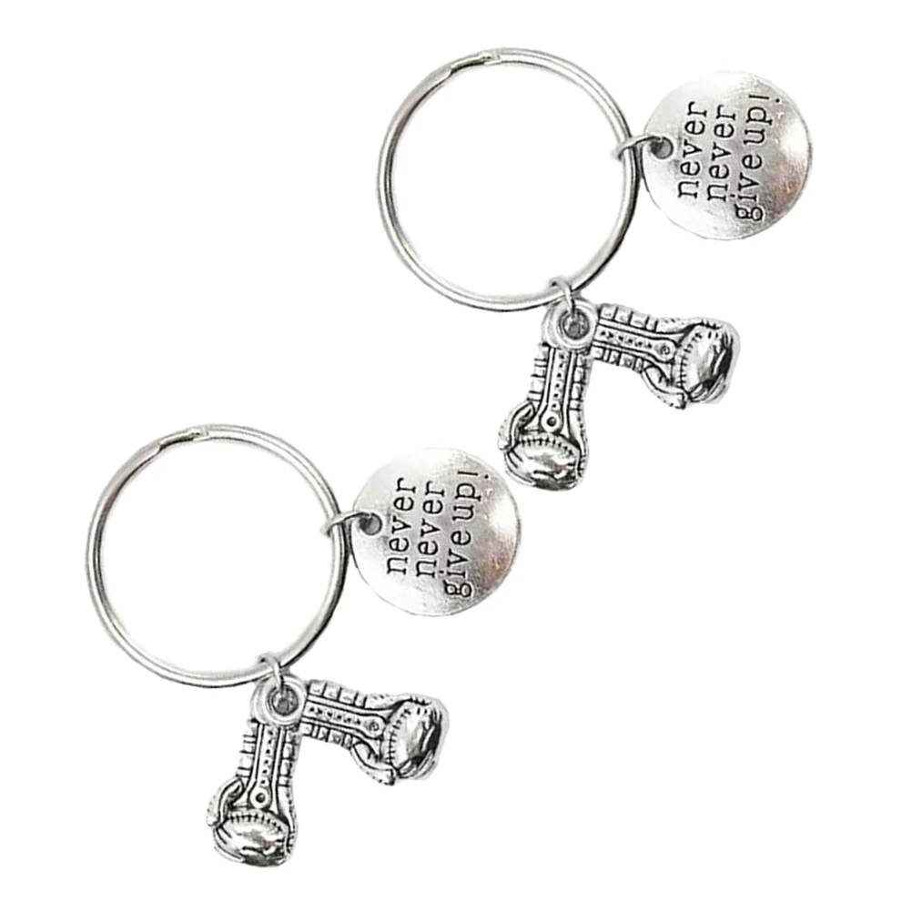 

2 pcs Boxing Glove Keychains Zinc Alloy Pendants Stylish Bag Charms Accessories Jewelry Gifts for