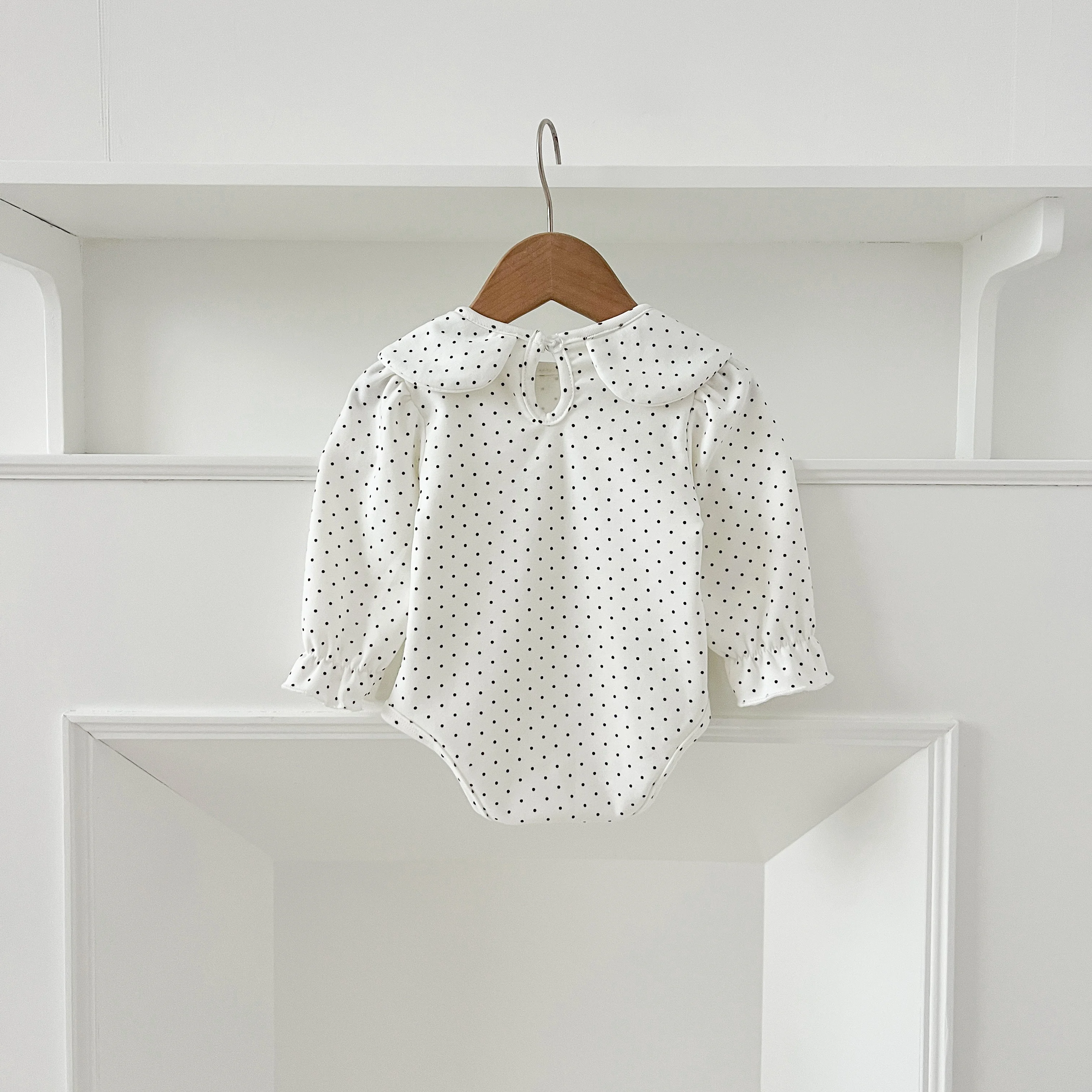 Herbst 0-24M Baby Mädchen Kleidung Kleinkind Baby Jungen Mädchen Strampler Weiß Infant Baby Mädchen Overall Frühling blume Punkte Baumwolle Strampler – Detail 11