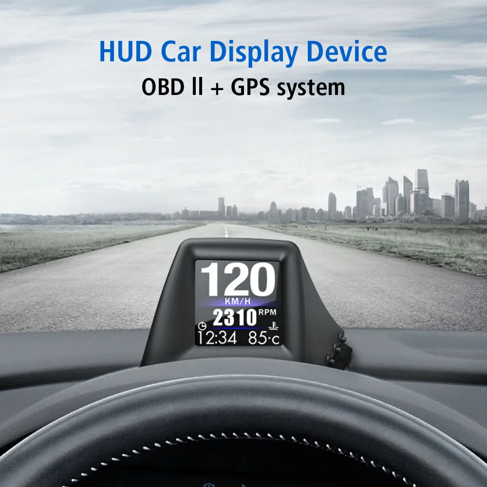 

BeiDou GPS HD Display Screen Car Head Up Display Auto Accessories With Multiple Alarm Functions Altitude Date Speedometer