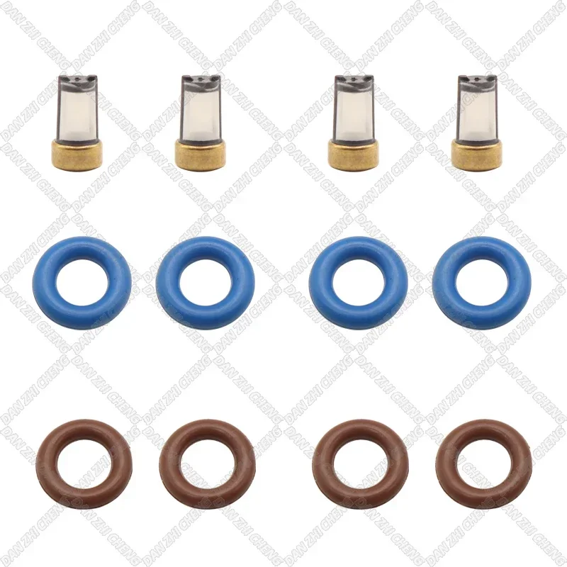 Fuel Injector Service Repair Kit Filters Orings Seals Grommets for 0280158007 04-07 Nissan Titan VK56DE 5.6L V8 166007S000