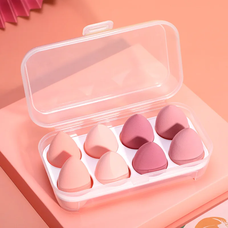 3/4/8Pcs Makeup Sponge Powder Puff Beauty Cosmetic Foundation Powder Puff Bevel Cut Soft Make Up Tool Puffs