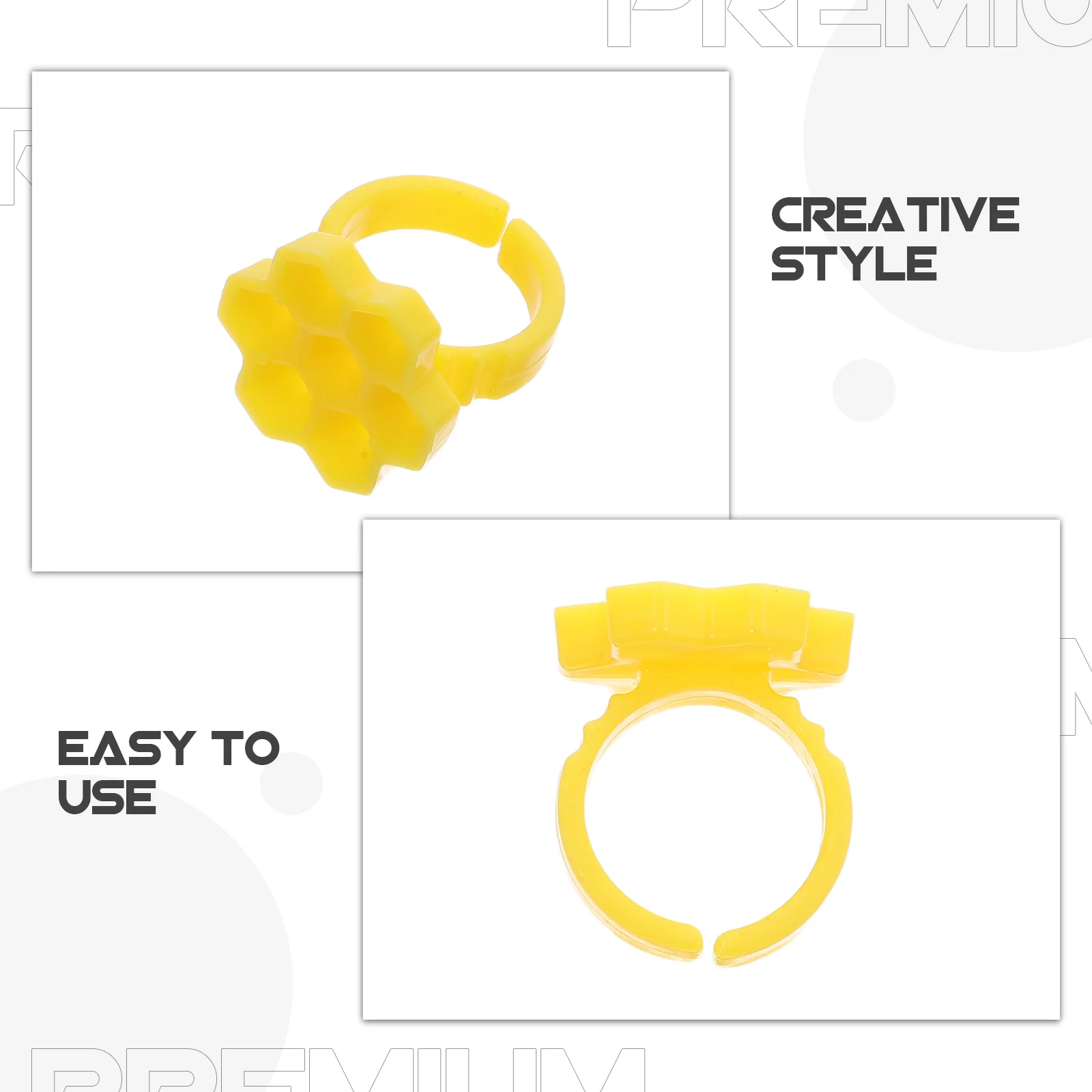 250 Uds anillo de pegamento para pestañas taza diseño hexagonal soporte de pegamento de precisión suministros de extensión de pestañas portátiles Mini bandeja de 3,5x5mm