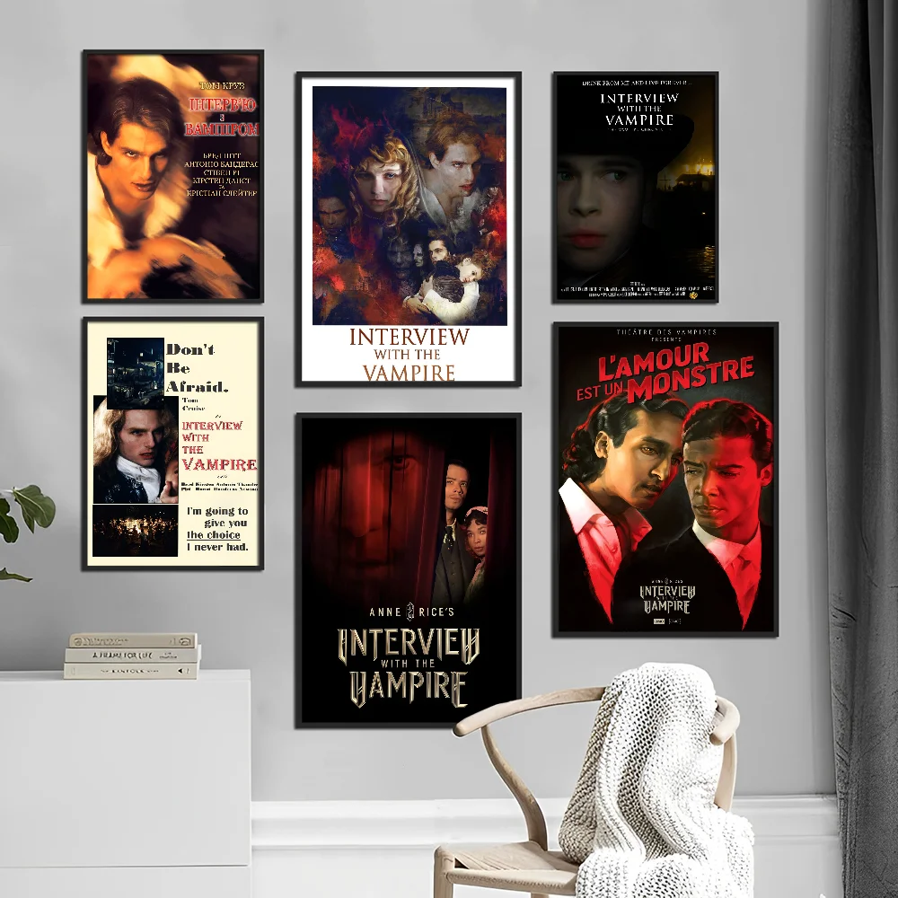 Interview with the vampire Classic Vintage Posters Whitepaper Prints Posters Artwork Kawaii Room Decor