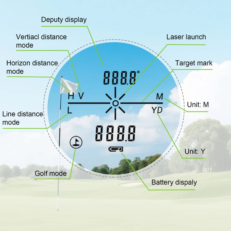 Telêmetro Laser de Golfe Artbull 1000M — foto 3