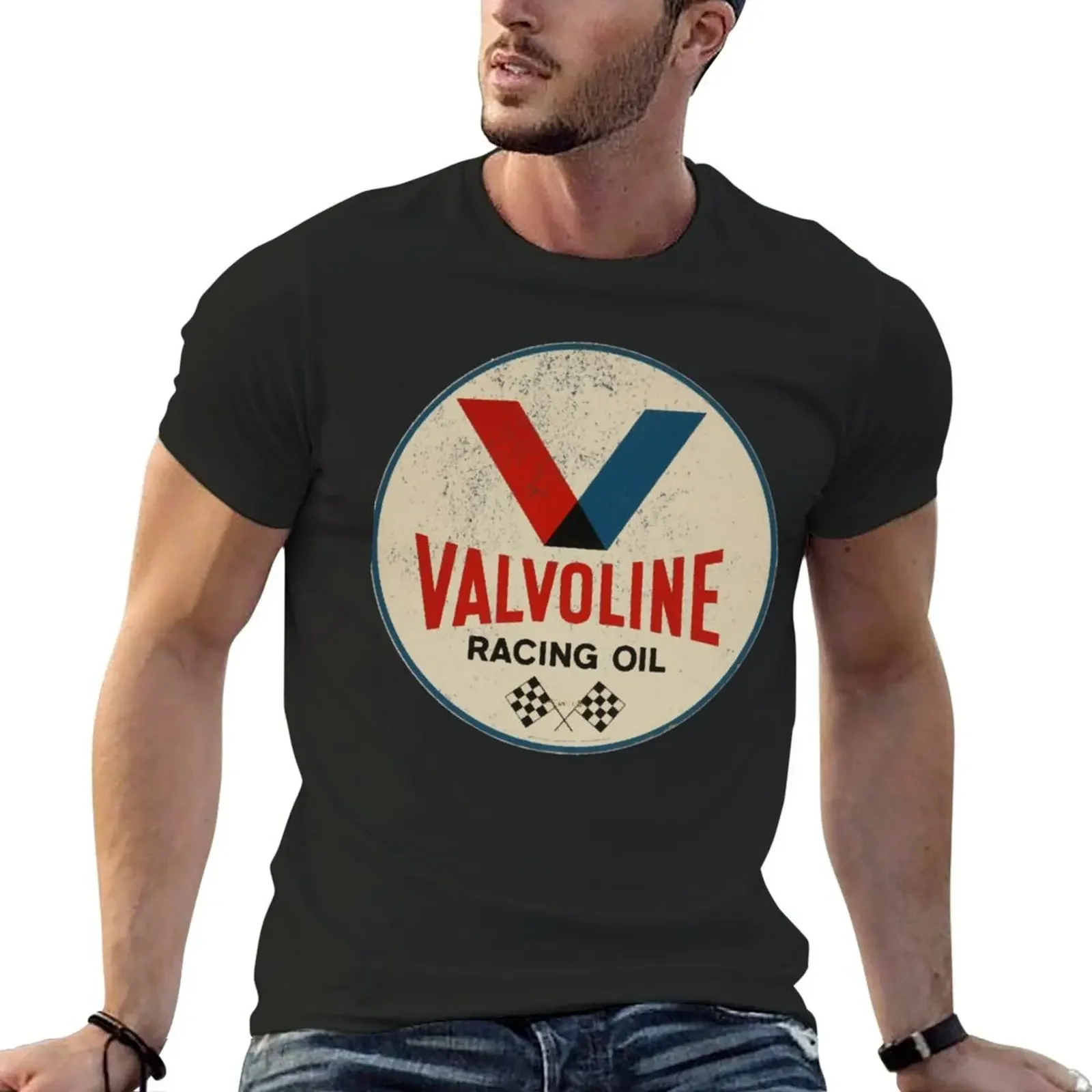 Valvoline Racing Sign T-Shirt vintage clothes essential t shirt anime tshirt T-shirts for men cotton