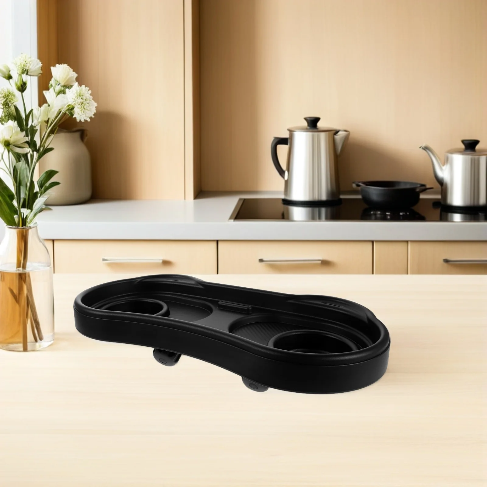 صينية عربة أطفال عالمية قابلة للإزالة، صينية للوجبات الخفيفة الموسعة مع حامل أكواب نونسليب لمرفق كرسي الأطفال الصغار