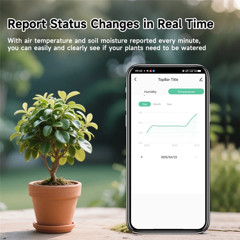 AA08-Tuya زيجبي مستشعر الرطوبة اختبار رطوبة التربة مقياس الحرارة لاستخدام الحديقة