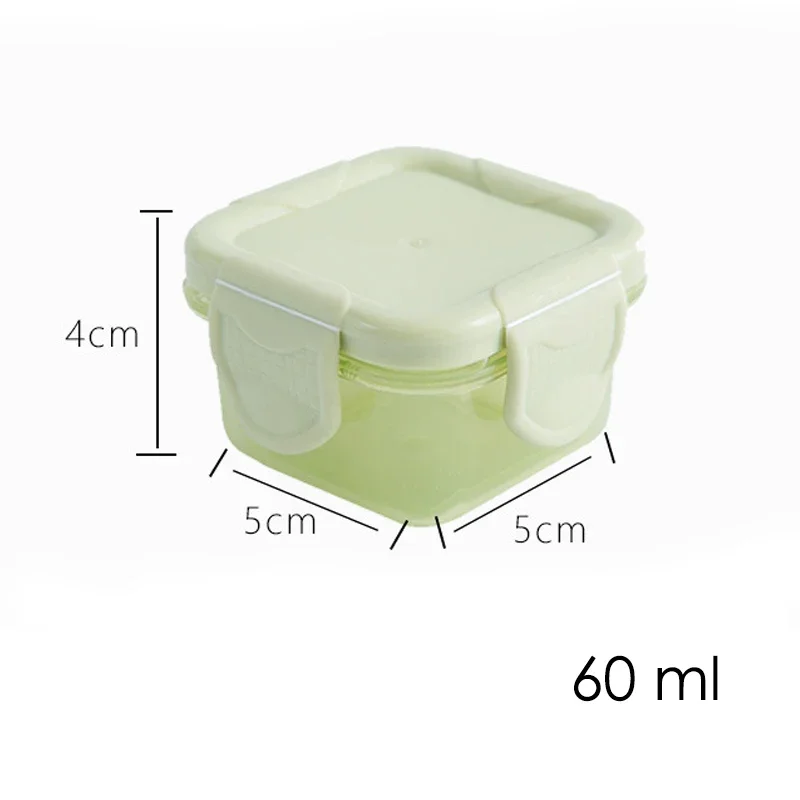 4pcs BPA Free Mini Baby Food Storage Containers Baby Learning Dishes Auxiliary Bowl Portable Sealed Storage Boxs Can Microwave