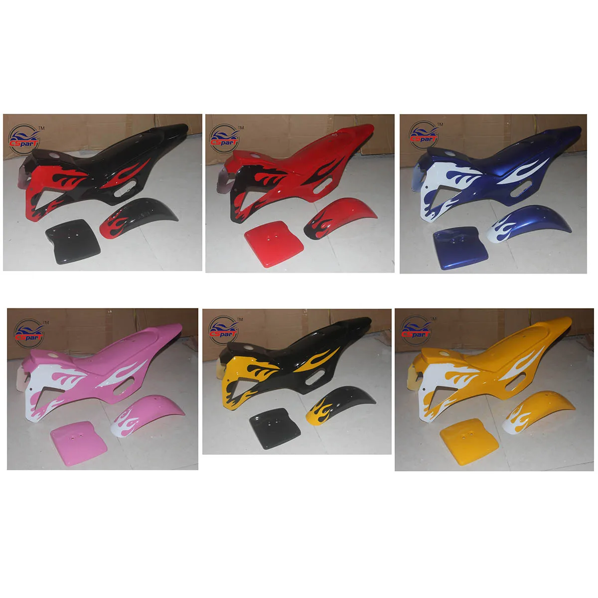 Plastic Fairing Kit Fender Plate Guard Cover for Mini Moto Dirt Pit  Bike 47cc 49cc