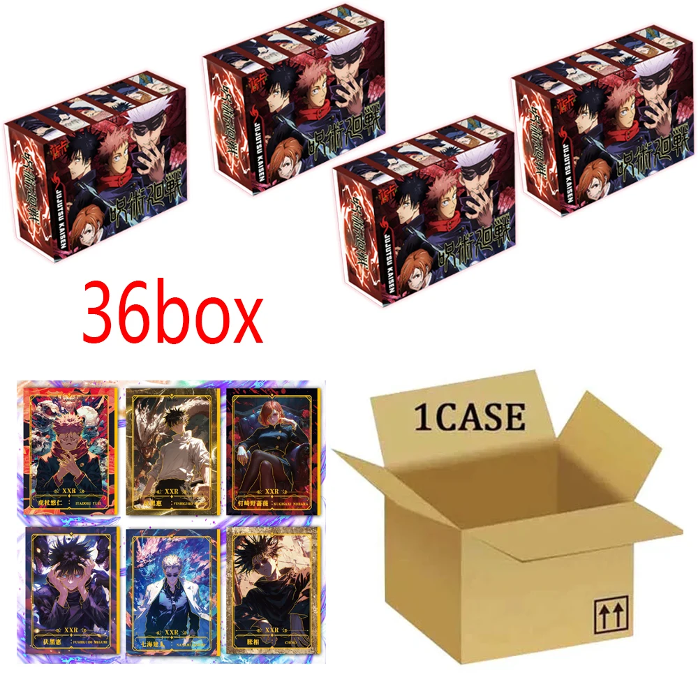 Wholesale 36BOX Shuoka Jujutsu Kaisen Card Booster Box First Bullet Anime Rare Handsome Character Children's Toy Birthday Gift