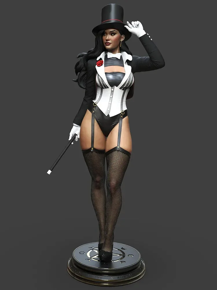 1/24 75mm 1/18 100mm Resin Model Kits Zatanna  Magician Girl Figurine Unpainted No Color RW-1448