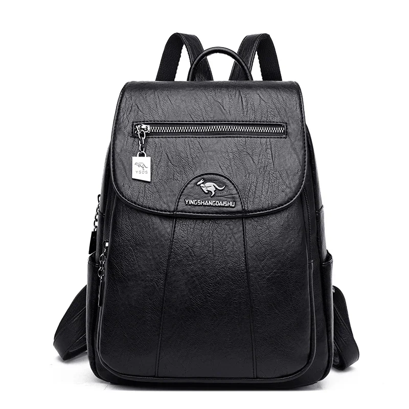 

High Quality Leather Backpack Women Large Capacity Travel Backpack Fashion School Bags Mochila Shoulder Bags for Women New