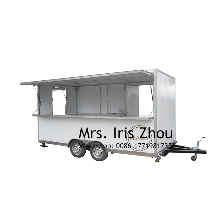 

Food Cart Refrigerator, Mobile Food Caravan, Fast Food Trailer for Sale USA