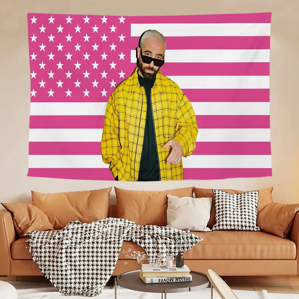 American Decor Omar Adam Flag | Flat Printed Hanging Banner Tapestry for Room & Home Wall Decor