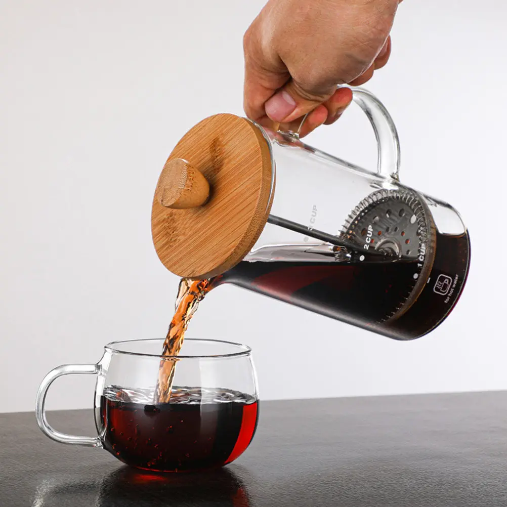 

Professional Glass Coffee Maker with Stainless Steel Mesh Filter for Rich Aroma Extraction Home Kitchen Office Use