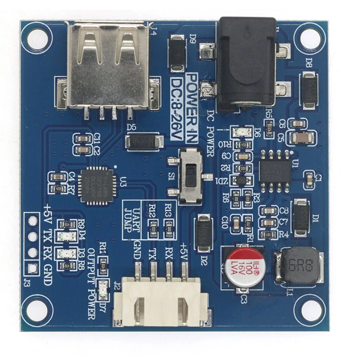 【~ New Y24A】USB to TTL Serial Port Module Power Board, CP2102 Chip, Taoglas, Serial Port Screen Debugging Kit with 4pin Cable