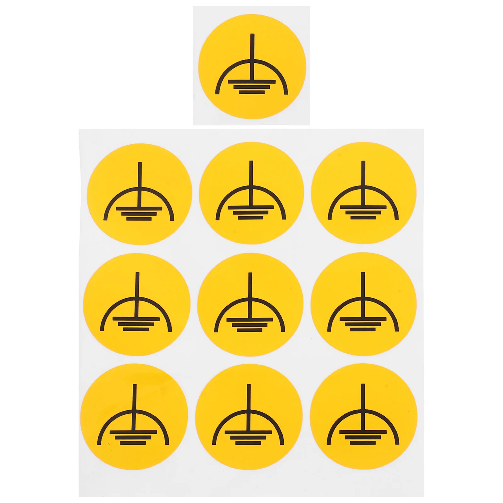 10 قطعة ملصقات رموز التأريض شارات التحذير ملصقات سلامة الماكينة الكهربائية لوحة الكسارة ملصقات تحذيرية تحذيرية