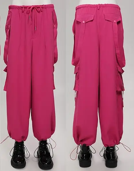 

Women's Cargo Pants Y2K Streetwear Drawstring Baggy Pants Jogger Trousers Workout Sweatpants