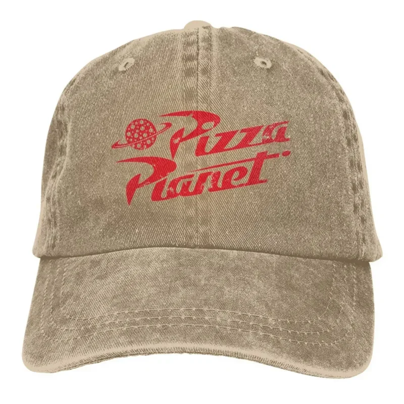 Y2K Baseball Caps Pizza Planet Merchandise for Men Women Retro Distressed Washed hip hop Casquette