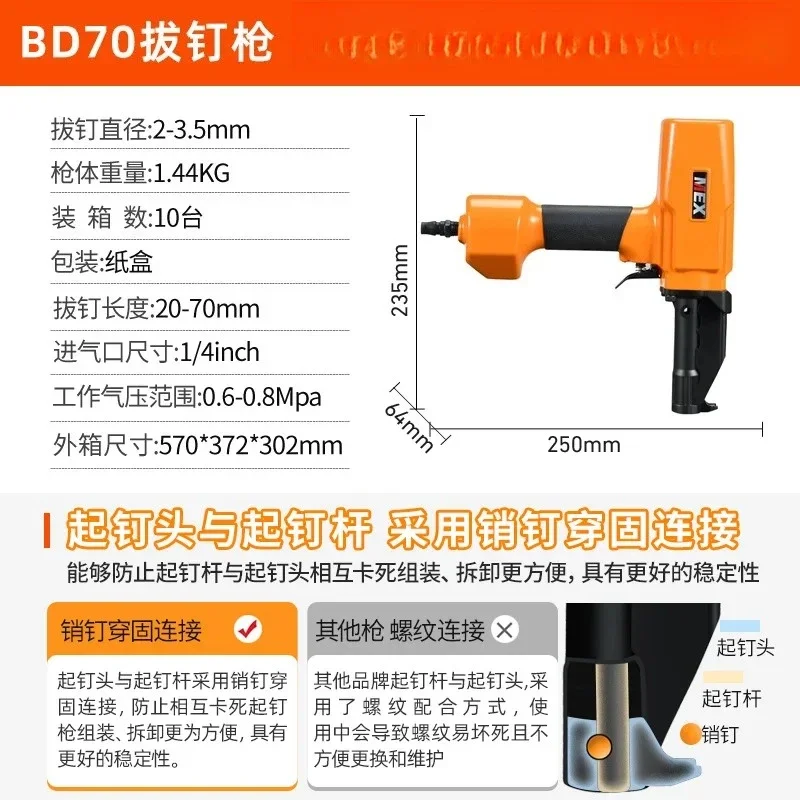 

Пневматический гвоздодер 2026 BD70, гвоздодер для удаления лотка, деревянная доска 159