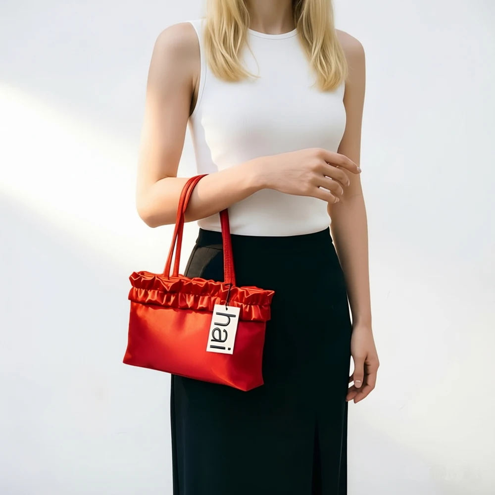 Elegant Luxury Silk Satin Wrinkle Clutch Handbag for Wedding Evening Prom, Women's Stylish Tote Underarm Shoulder Purse