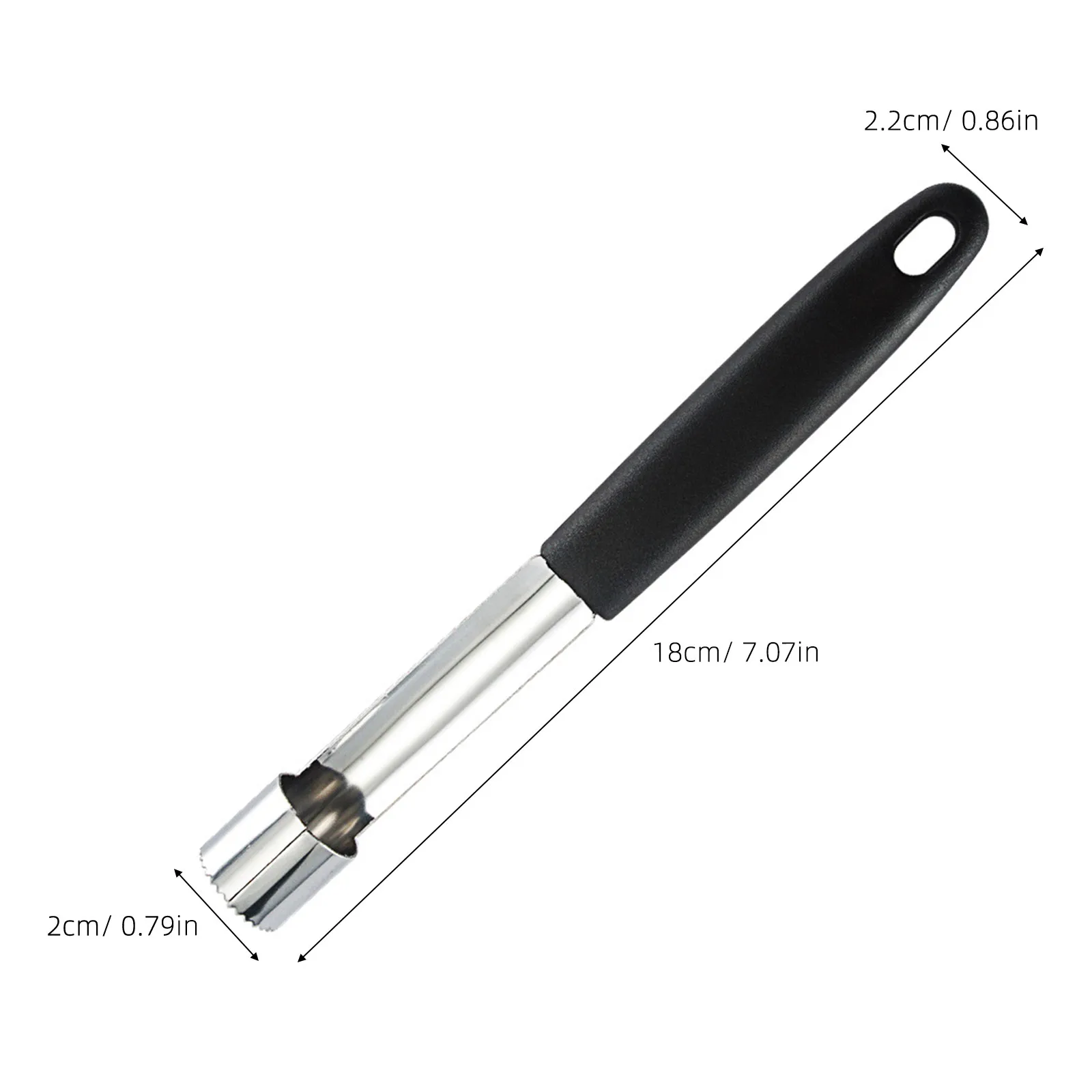 2Pcs Stainless Steel Fruit Core Remover Tool for Pears Pineapples Tomatoes Bell Peppers Zucchini Quick Easy