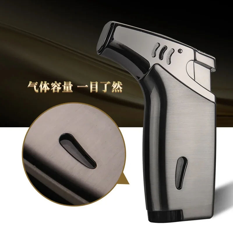 Honest Outdoor Elbow Straight-pull Metal Inflatable Lighter Spray Gun Cigar Mosquito Reinforcing Moxibustion Cigarette Wholesale