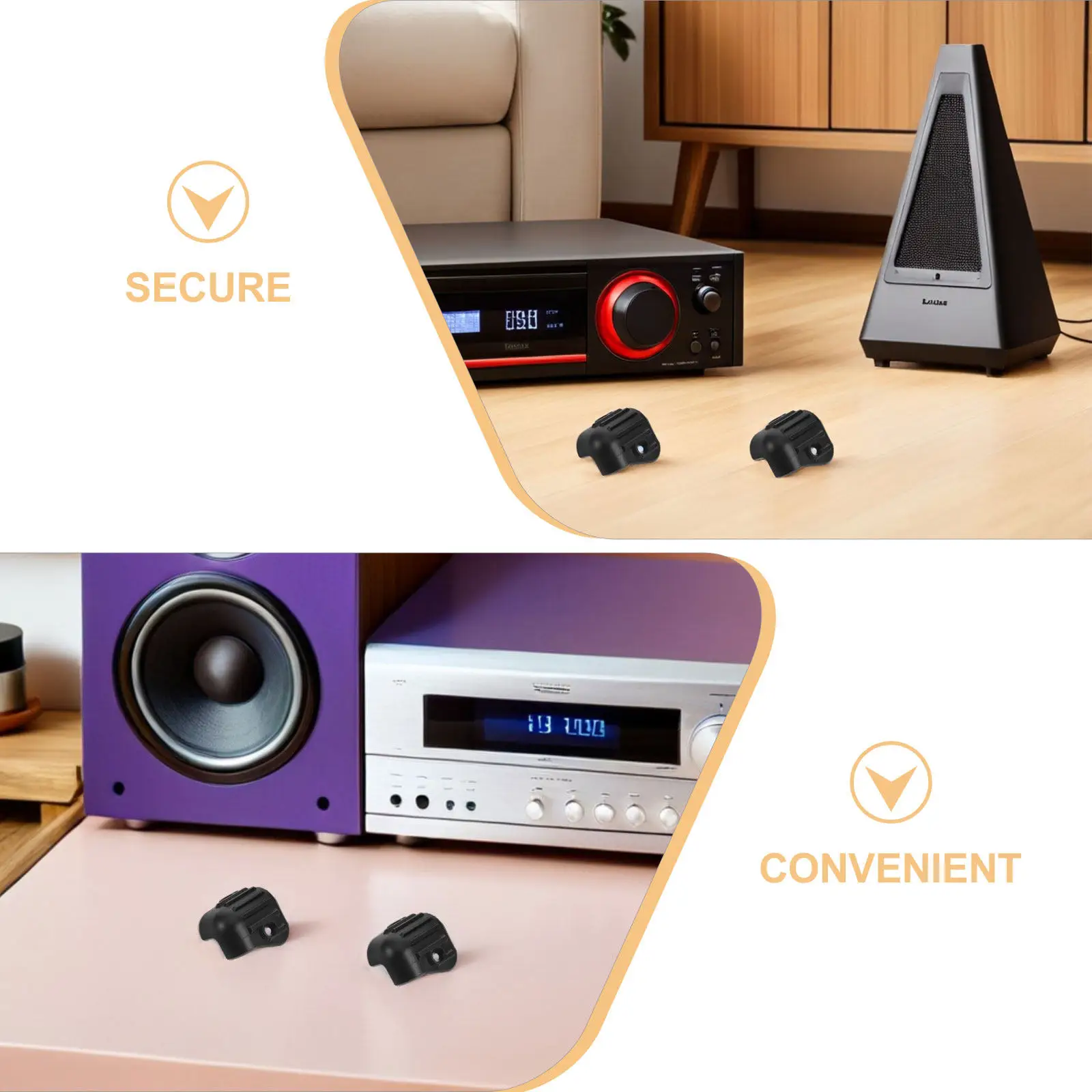 20Pcs Speaker Corner Protectors Black Plastic Cabinet Corner Guards for Amplifier Edge Protection Road Case Storage Transport