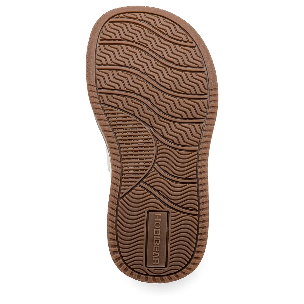 HOBIBEAR Kleinkinder-Schuhe mit breiter Zehenpartie, Klettverschluss, minimalistische Turnschuhe, leichte Wanderschuhe aus Kunstleder und Mesh – Detail 4
