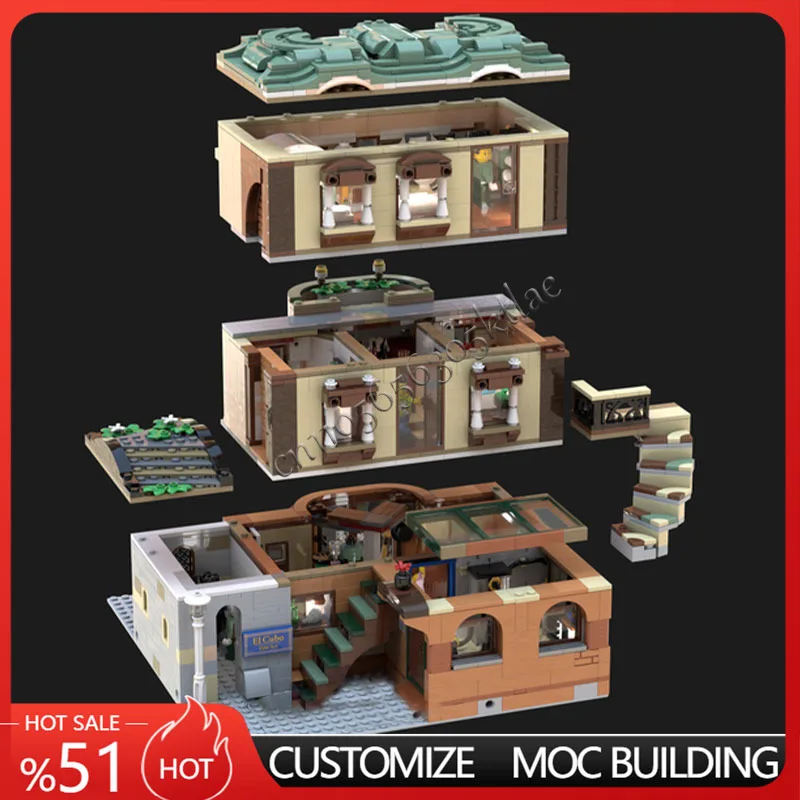 2760PCS MOC-10297 부티크 호텔 세트 모델 DIY 창의적인 거리 풍경 모델 맞춤 퍼즐 건축 모델 장난감 선물