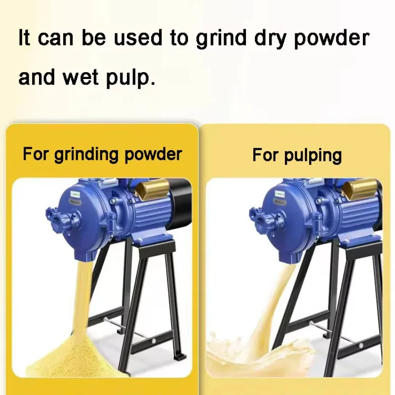 Электрическая шлифовальная машина для кормов для птицы, 220 В, сверхмощная шлифовальная машина для сухого и влажного зерна, подходит для кукурузы, пшеницы и домашнего использования на небольшой ферме