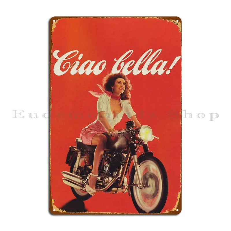 Ciao Bella Metal Sign Party Painting Garage Character Cinema Tin Sign Poster