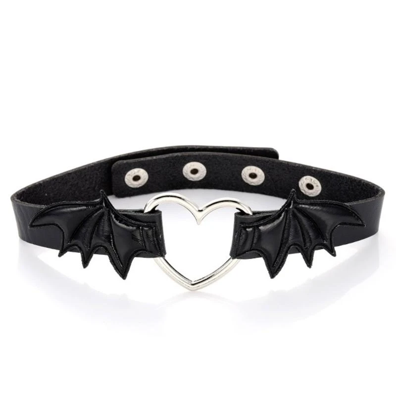 

Girls Gothic Hair Clip Cosplay Devil Wing Hairpin Headwear Punk Neckband Collar 15UB