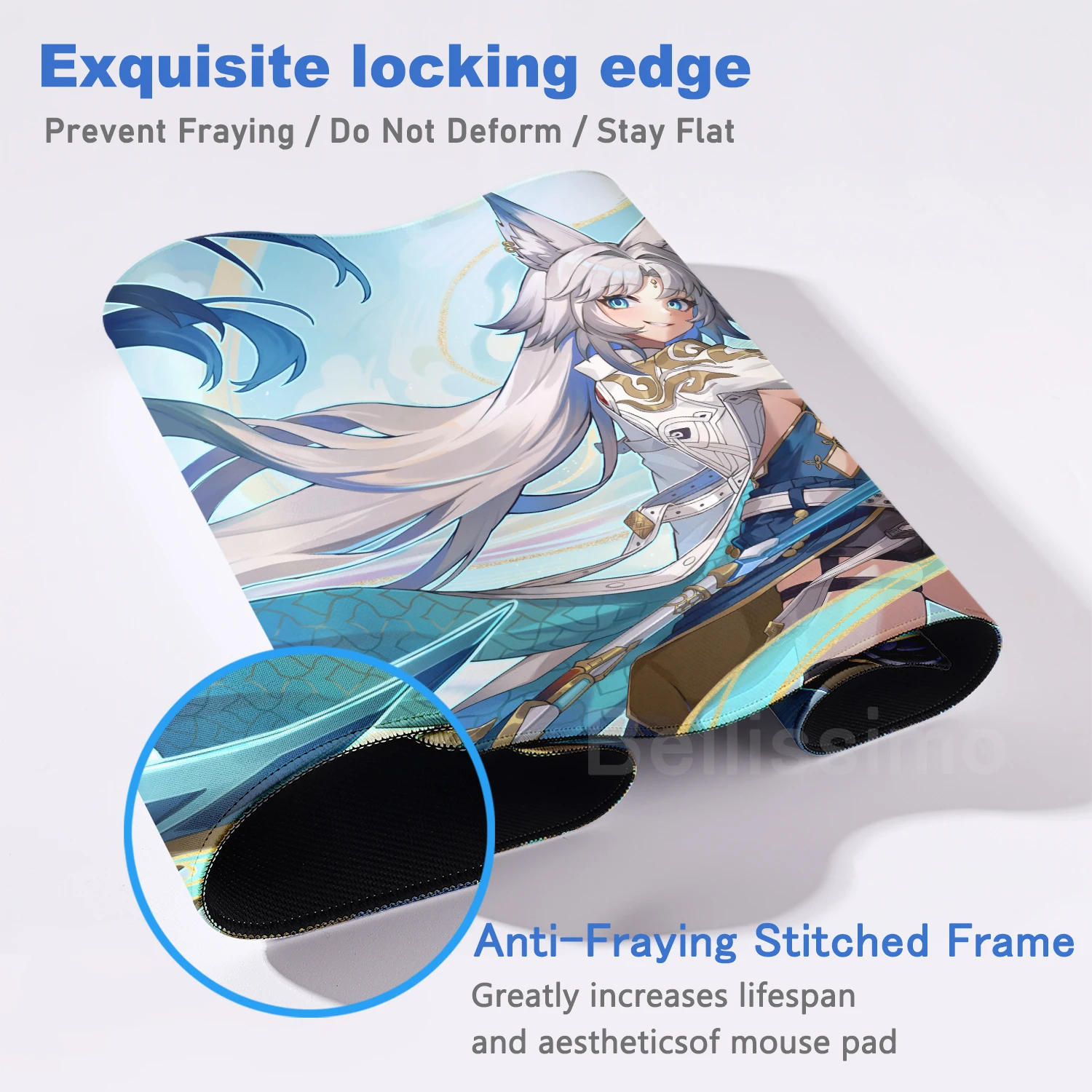 Item de venda quente honkai star rail feixiao anime almofadas de borracha para jogos acessórios teclado portátil almofada para jogos impressão hd mouse pad