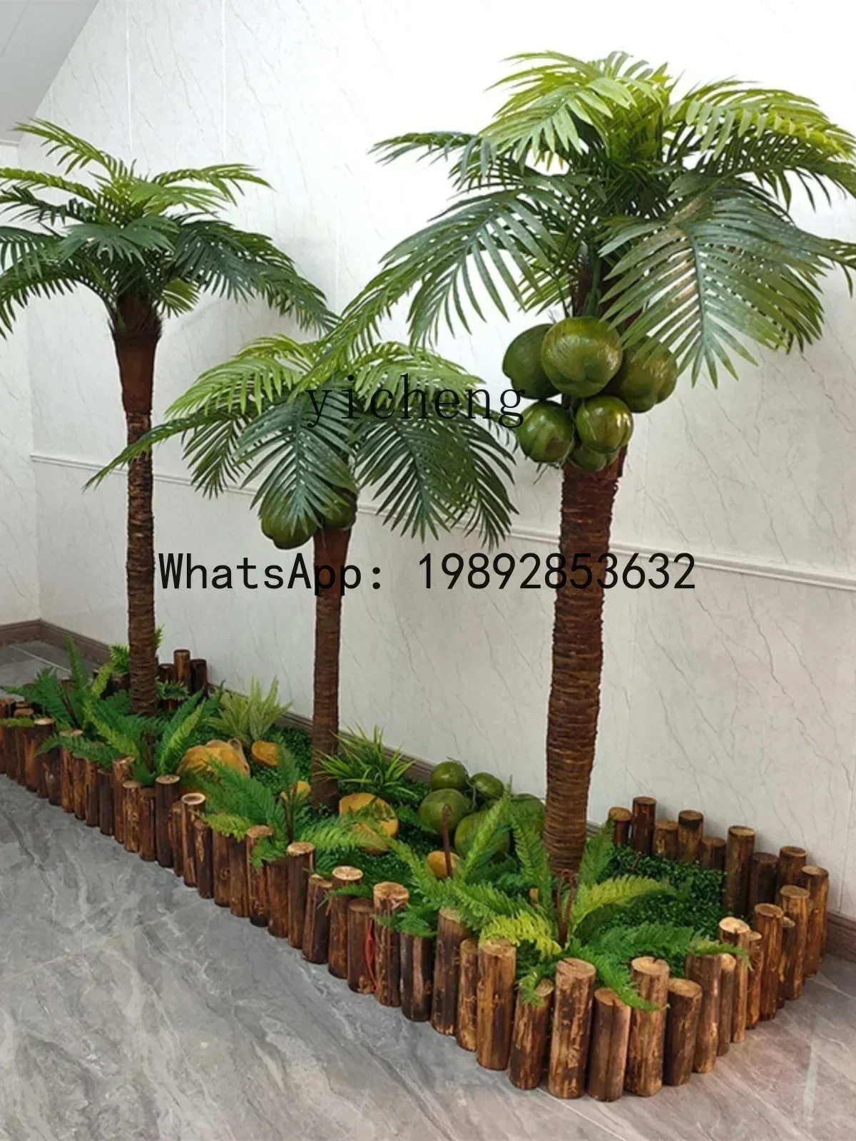 LYY Imitation Coconut Tree Fake Coconut Tree Decorative Tropical Plant Simulation Palm Tree