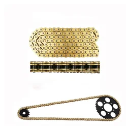 Motorcycle Chain O-Ring 420-102/106L Oil Seal Chain Small Displacement Wear-Resistant Thickened Chain Modification Accessories