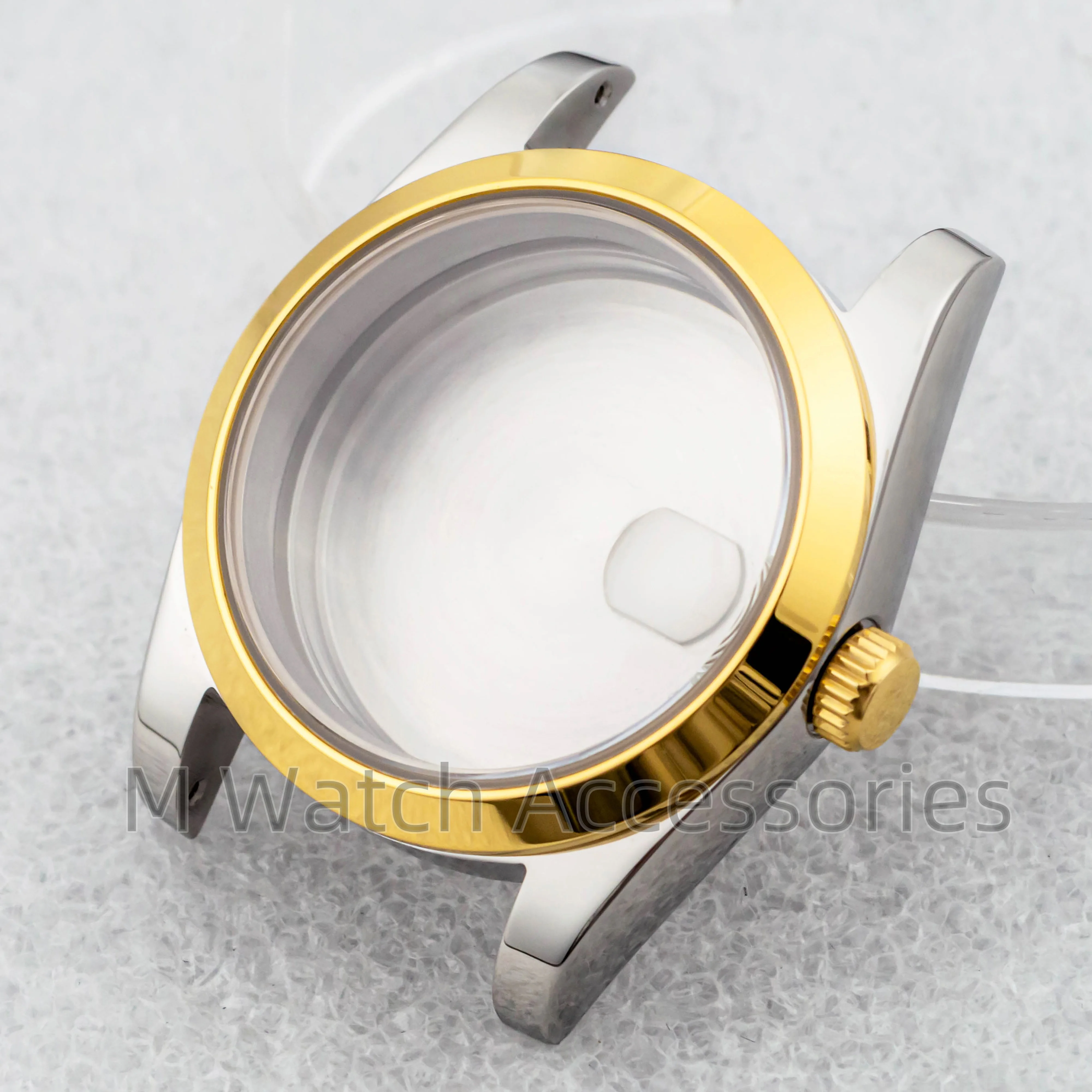36/39MM High Quality NH35 Case Sapphire Glass Waterproof Black Men Watch Case for Datejust NH34 NH36 movement 28.5mm Dial Parts