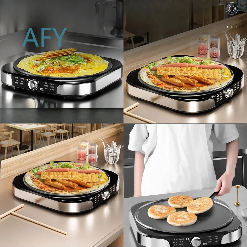 New Electric Pancake Maker for Commercial Use Pancake Grill Machine for Fruit Crepes Breakfast Food Stall Equipment for